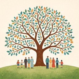Our Family And Me - Family Tree Logo